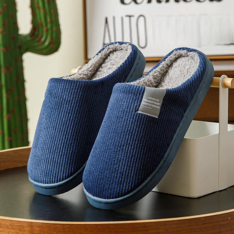 Cotton Slippers, Indoor Anti-slip Shoes, Thick-soled Home Warmth