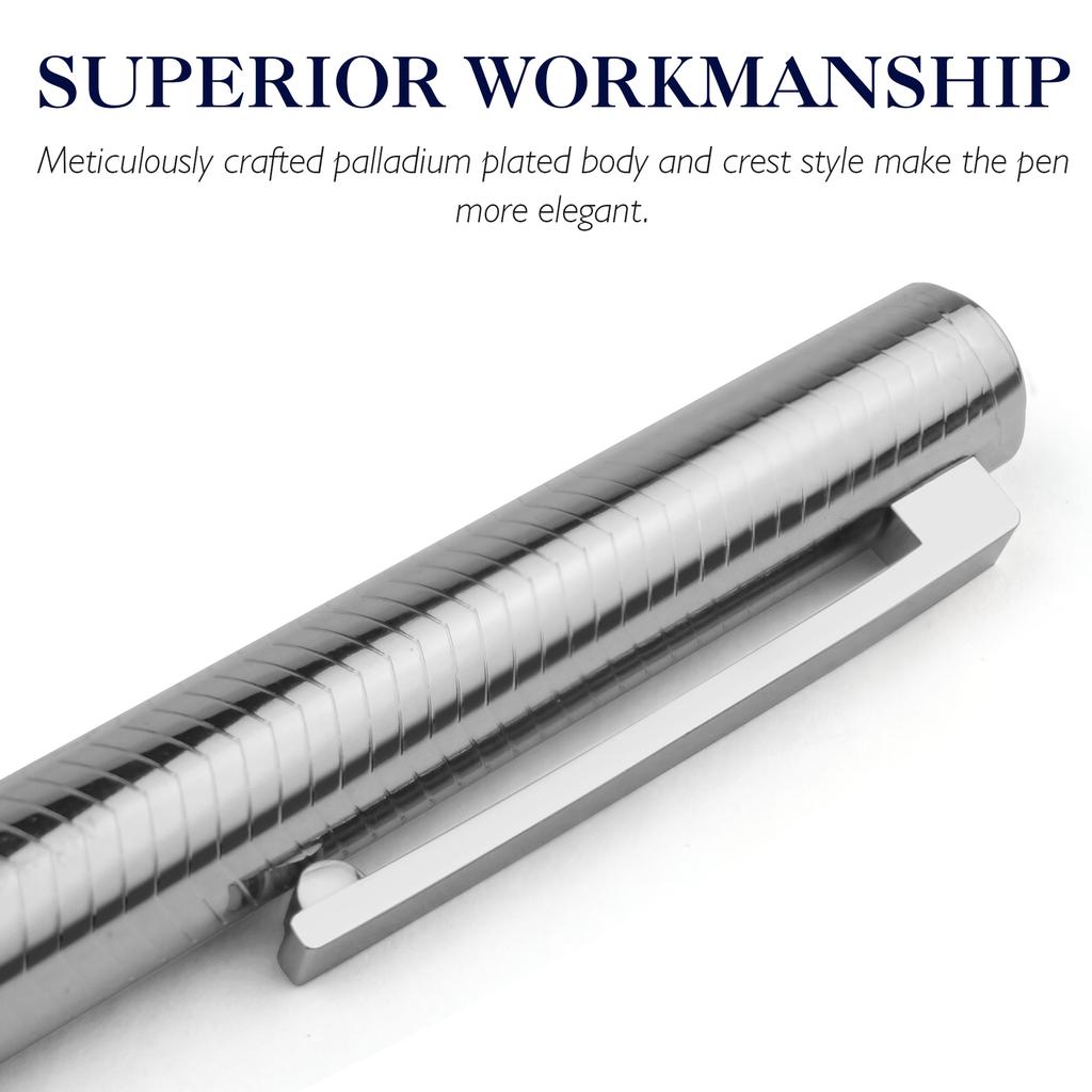 Fashion Twist Rollerball Pens Capless Metal Chrome Ballpoint Pen Refillable Elegant Signature Gift Pen