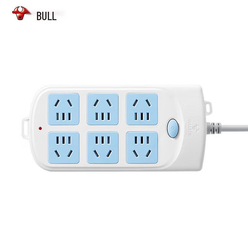BULL National Standard 6-Outlet Power Strip CN plug (adapter included)