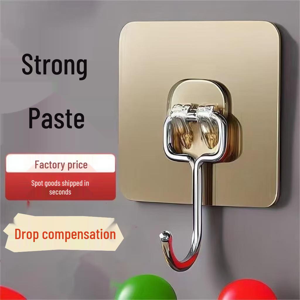 Strong No-Drill Adhesive Hooks for Kitchen and Dorm Walls