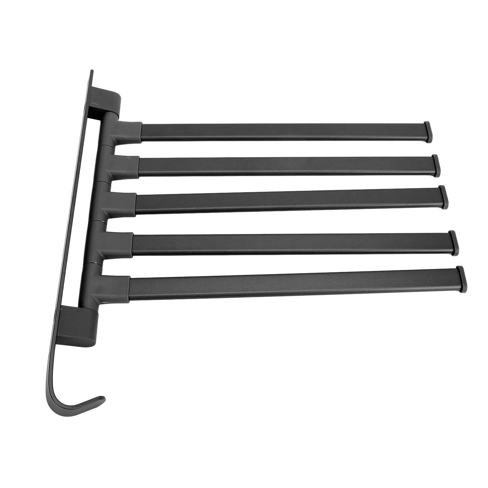 Towel Rack 5 Arm   Towel Bar Wall Mounted Punch   Bathroom Dual Use Storage Rack