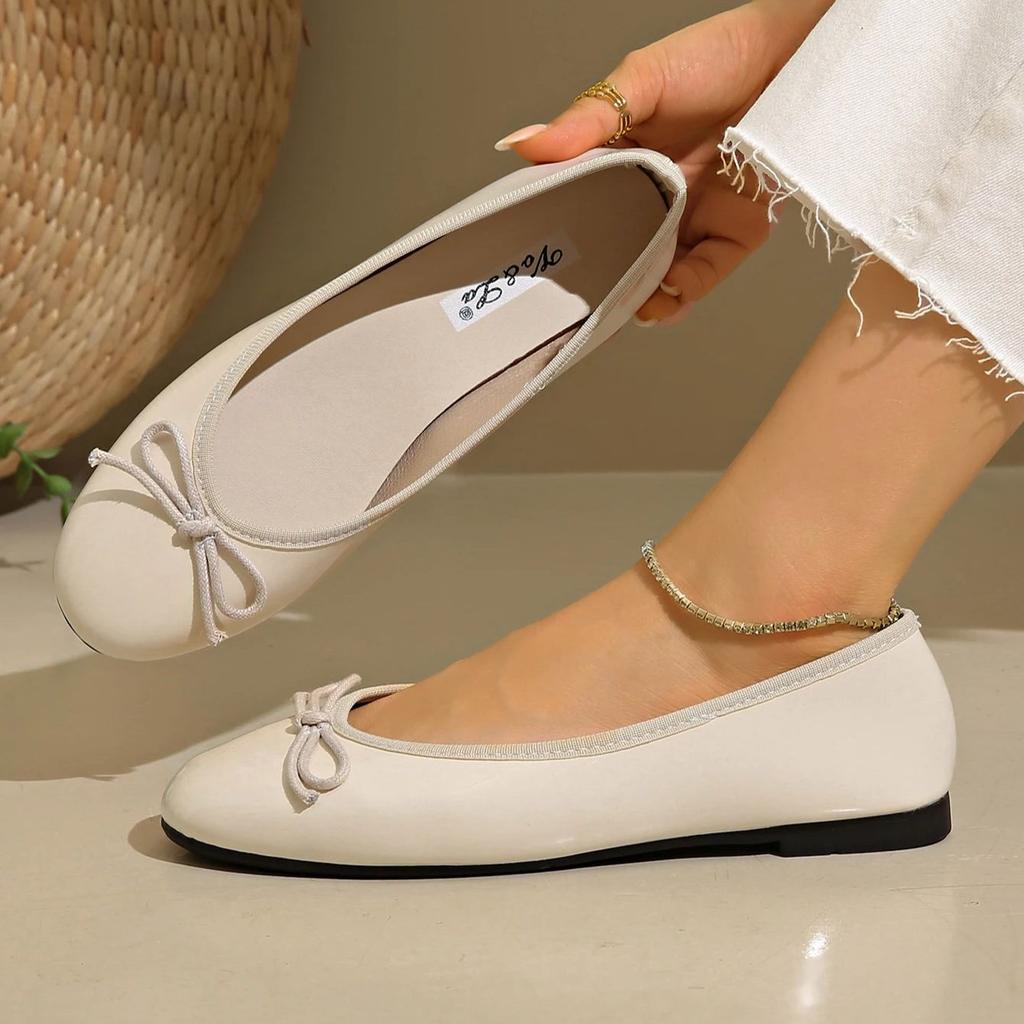 Fashion Women's Casual Patent Leather Korean Shoes Ladies Bowknot Shallow Elegant Female Moccasins Summer Autumn Flats Shoe 2025