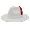 Wind Jazz Hat Square Ribbon Top Hat Gentleman Lady Woolen Hat Felt Hat Hat