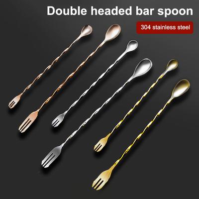 Cocktailstößel und Barlöffel, Cocktailstößel aus Edelstahl, Heimbar-Barkeeper-Werkzeug, Barzubehör-Set