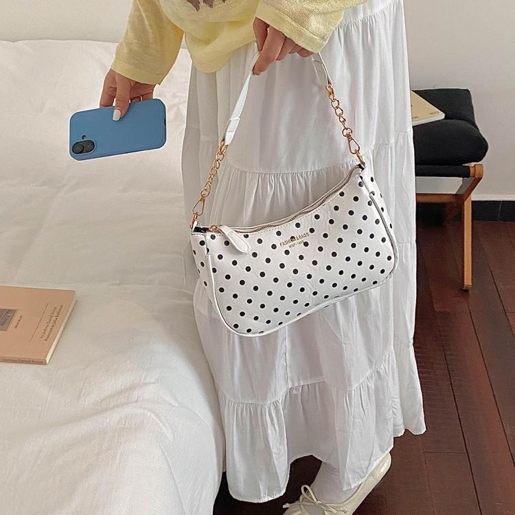 Summer 2026 Polka Dot Underarm Bag – Stylish, Cute, Versatile, and Casual Coin Purse for Women