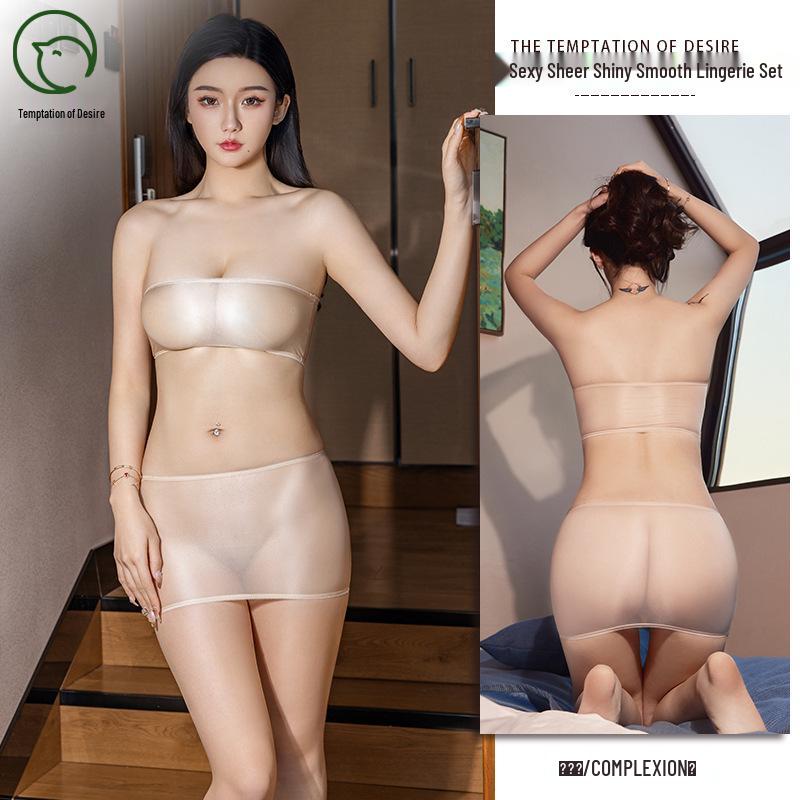 2023 Sexy See-Through High-Elastic Bandeau Bodycon Lingerie for Women