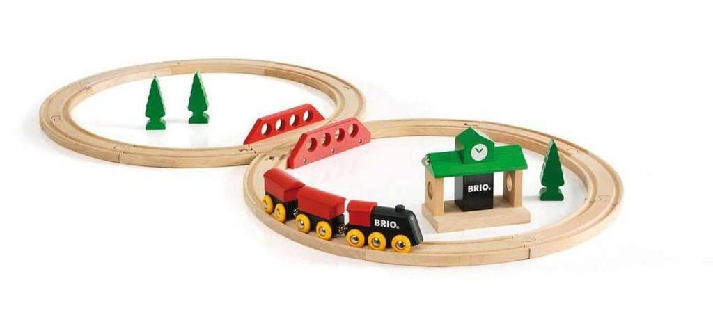 BRIO Classic Rail Figure 8 Set 22 Ages 2 and Up Toy Wooden 33028 [Total Pieces] (Train Rail)