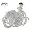 Whiskey Bottle Decanter with Octopus Design Glass Wine Bottle Sealing Preserves Aroma Handmade And Flavor Beverage Container Gift for Men