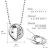 Sears Double Ring Top Necklace with Diamond and Silver and Pink Teddy Bear April Women's Birthstone, Design, Birthstone, DR-66-TDT-01-P04