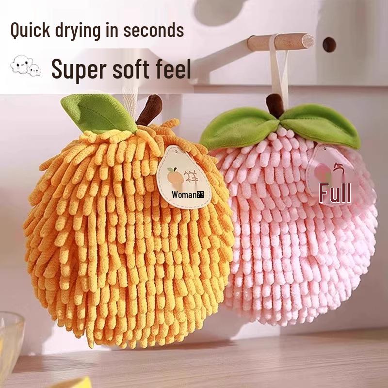 Festive Chenille Fruit Design Quick-Dry Absorbent Hand Towel