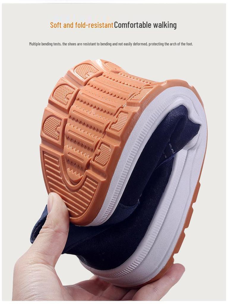 Men's Breathable Canvas Bean Shoes - Old Beijing Style Casual Cloth Sneakers