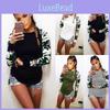 Premium Quality Damen Camouflage Printed Long Sleeve Pullover T-shirt For Stylish Comfort