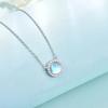 Huitan Fresh Pendant Necklace with Imitation Moonstone Shiny Soft Female Accessories for Engagement Fashion Wedding Band