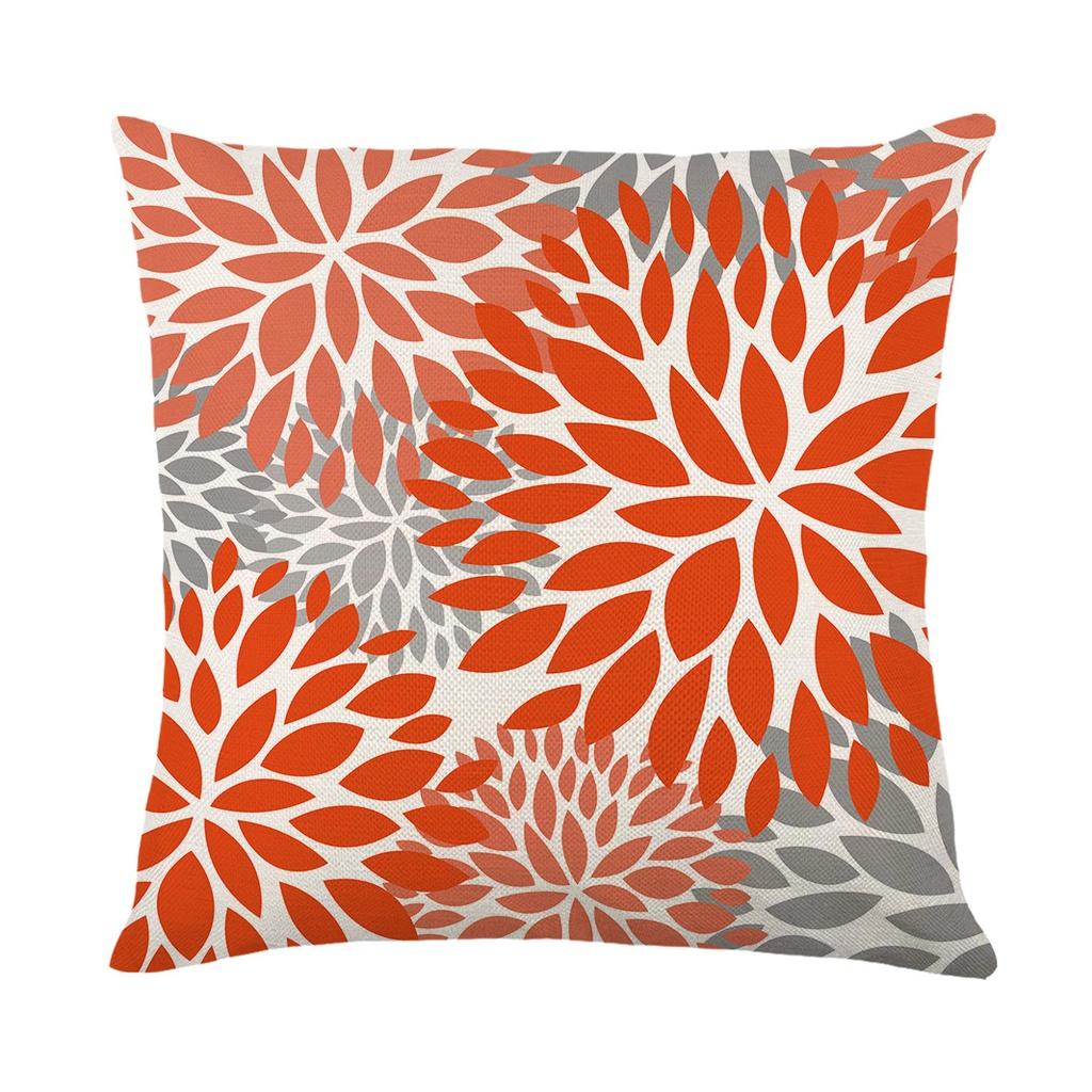 Elegant Waterproof Flower Printed Cushion Cover With Oilproof And Dustproof Features For Stylish Home Decor