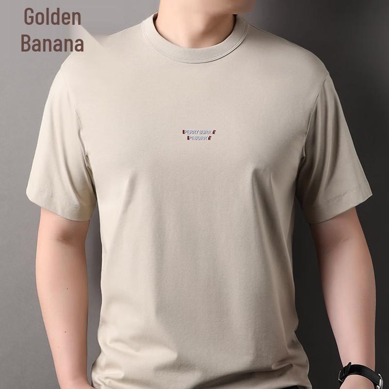 

Мужская повседневная футболка с коротким рукавом из смесовой хлопковой ткани XL