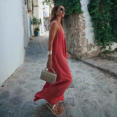 Slip Long Dresses for Women Draped Summer Dress Woman Sexy Backless Maxi Dress Women Summer Beach Dresses