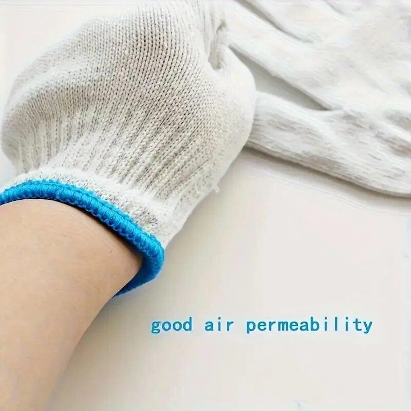 24 Stück Lampenschirm-Baumwolle, rutschfeste und verschleißfeste Arbeitshandschuhe für die Baustelle, verschlüsselte weiße Arbeitsschutzhandschuhe