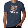 Code Caffeine Programmer Bear Crafting Kawaii Solutions Tshirt Active Sports Short Sleeve Cotton Shirt