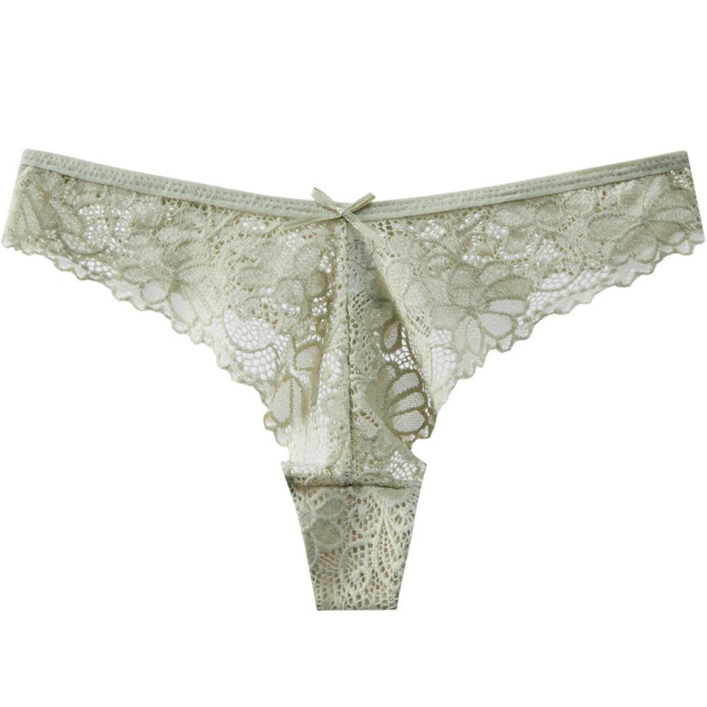 Bow Underwear for Women Low Waist Mesh Lace Briefs Fashion Lace Panties Lady