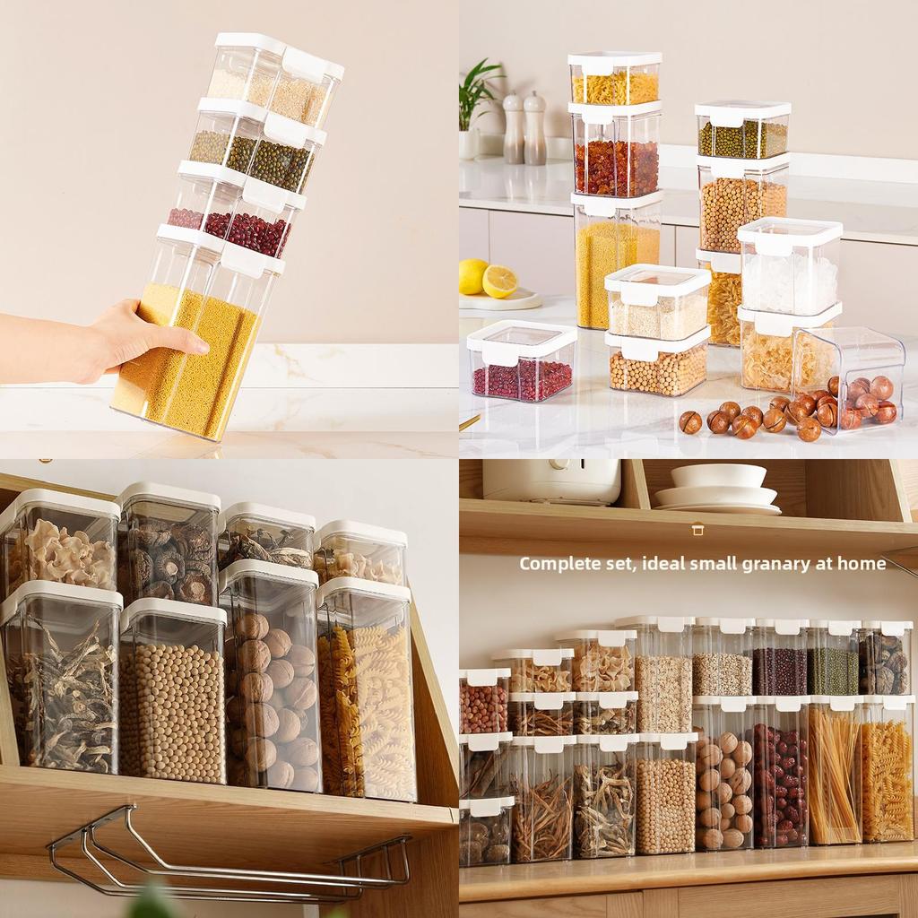 Kitchen Sealing Storage Container With Transparent Pet Material For Food Organization And Freshness