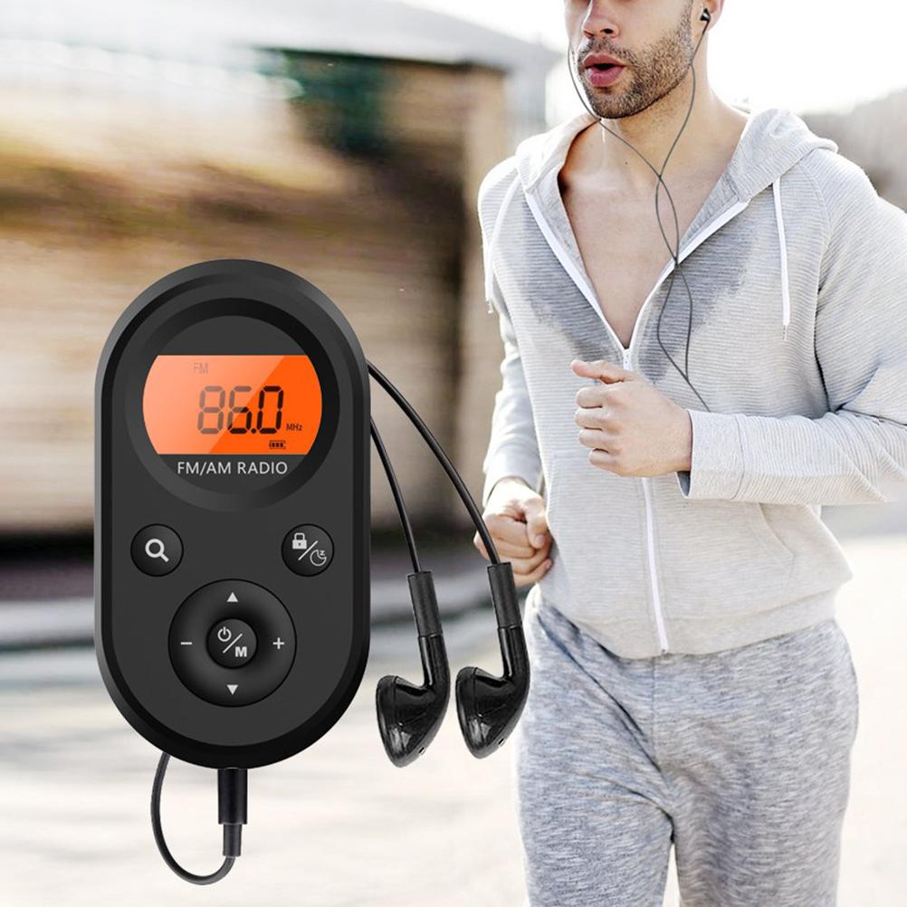 Taschenradio Mini AM FM Radio Tragbares Wiederaufladbares Radio für Outdoor-Spaziergänge, Laufen, Joggen