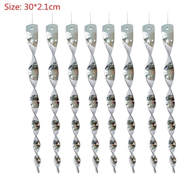 10Pcs Reflective Bird Deterrent Rods 30cm Hanging Bird Repellents Reflective Wind Spiral Rod Garden Anti-bird Protection