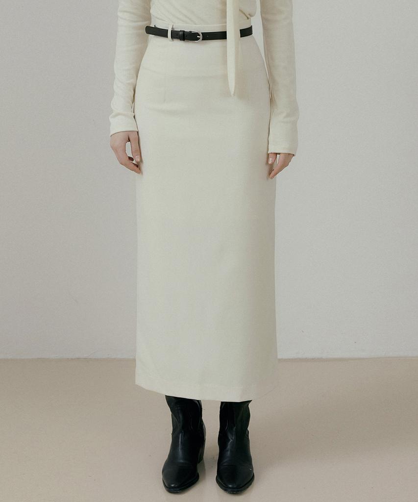 Riorg Mor Classic Maxi Slit Skirt Cream