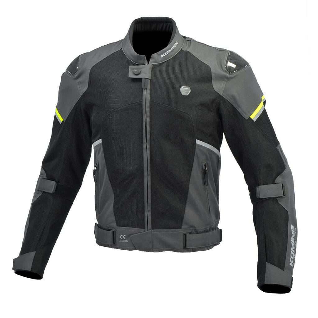 Motorcycle Jacket Protective Carbon Mesh Jacket Basalt Grey Black XL [KOMINE] JK-1573 07-1573 Men's