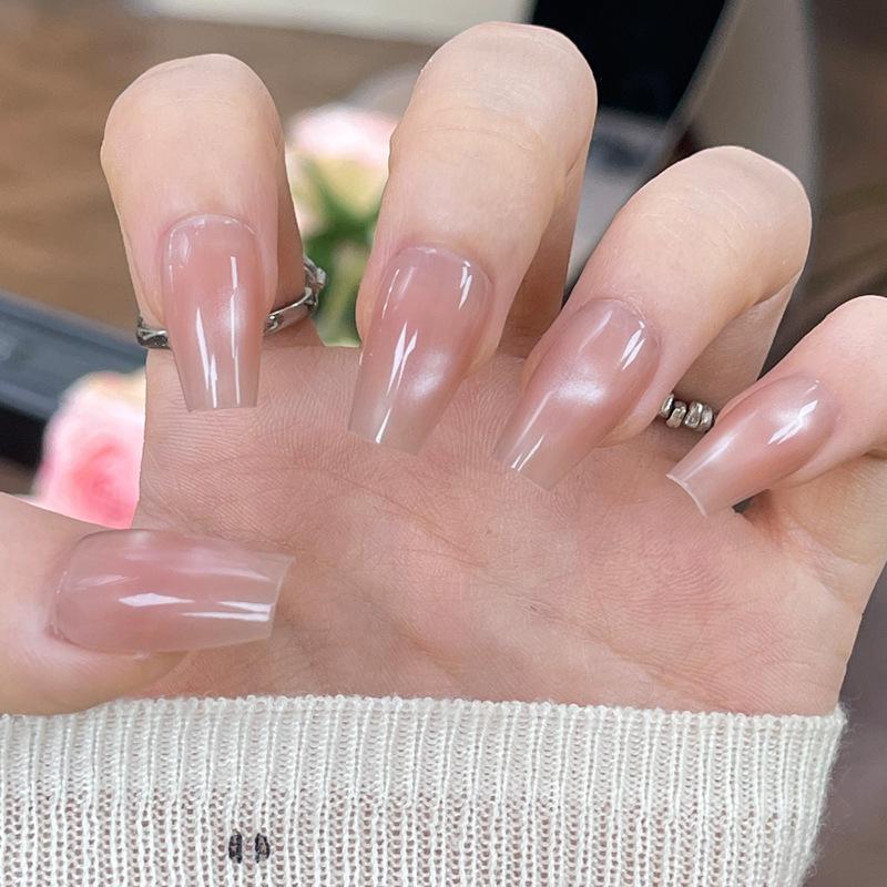 Noste nehty Advanced Kočičí oko Kamínky Francouzská Ručně dělaná Manikúra Nehtová fólie Spice Girl Čistá Touha Umělé nehty