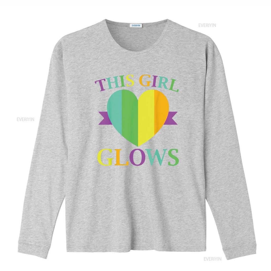 This Girl Glows Neon Lights Glow Party Lover T Shirt vintage Washed Comfortable Casual graphic homme fashion