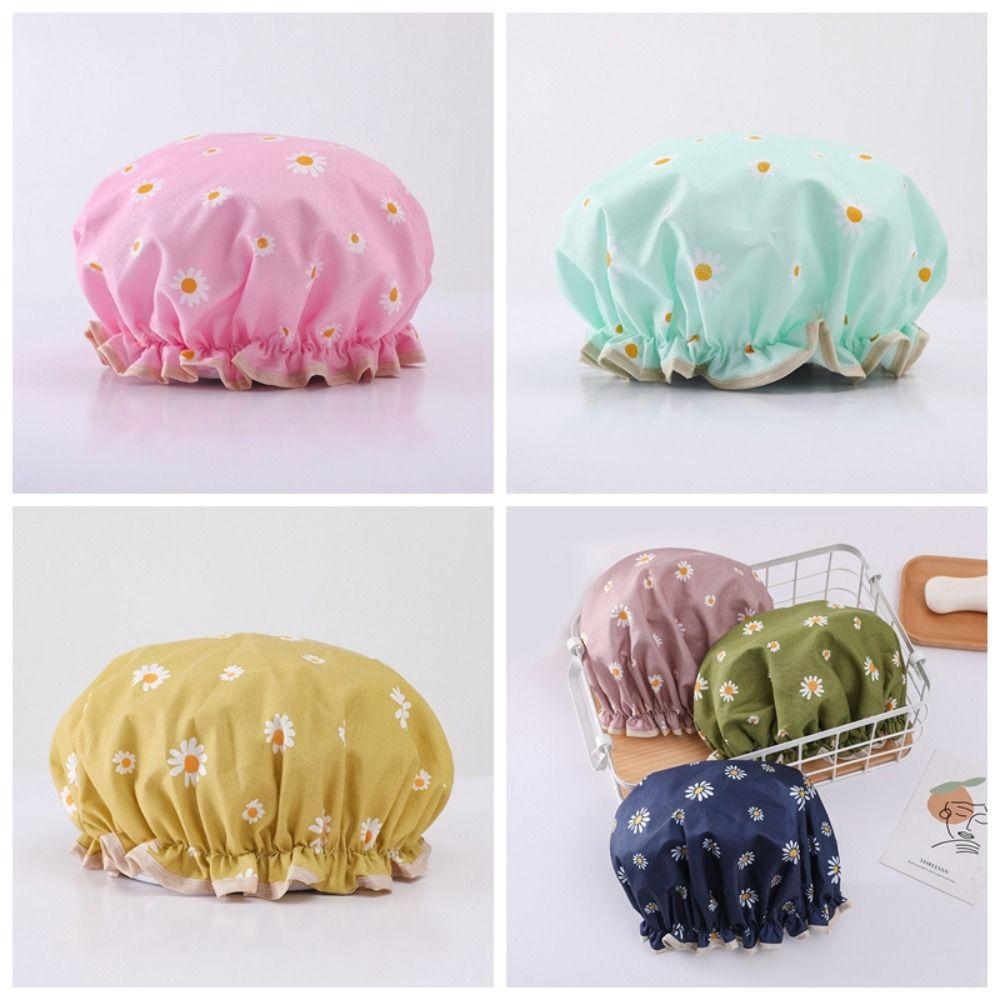 

Double Layer Bathroom Hat PVC Hair Cap Thick Cover Accessories Shower Cover Adult
