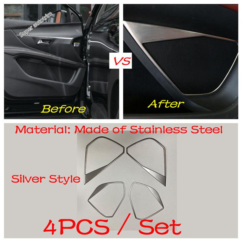 Seat Adjust Panel / Head Lamp Light / Glove Box Sequin / Window Lift Cover Trim Accessories For Peugeot 3008 5008 GT 2017 -