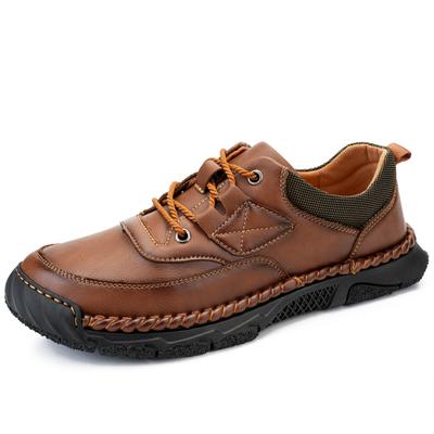 Męskie buty ręcznie robione w dużym rozmiarze do jazdy samochodem, szyte, casualowe, gumowe, skórzane, miękkie podeszwy, buty ślubne