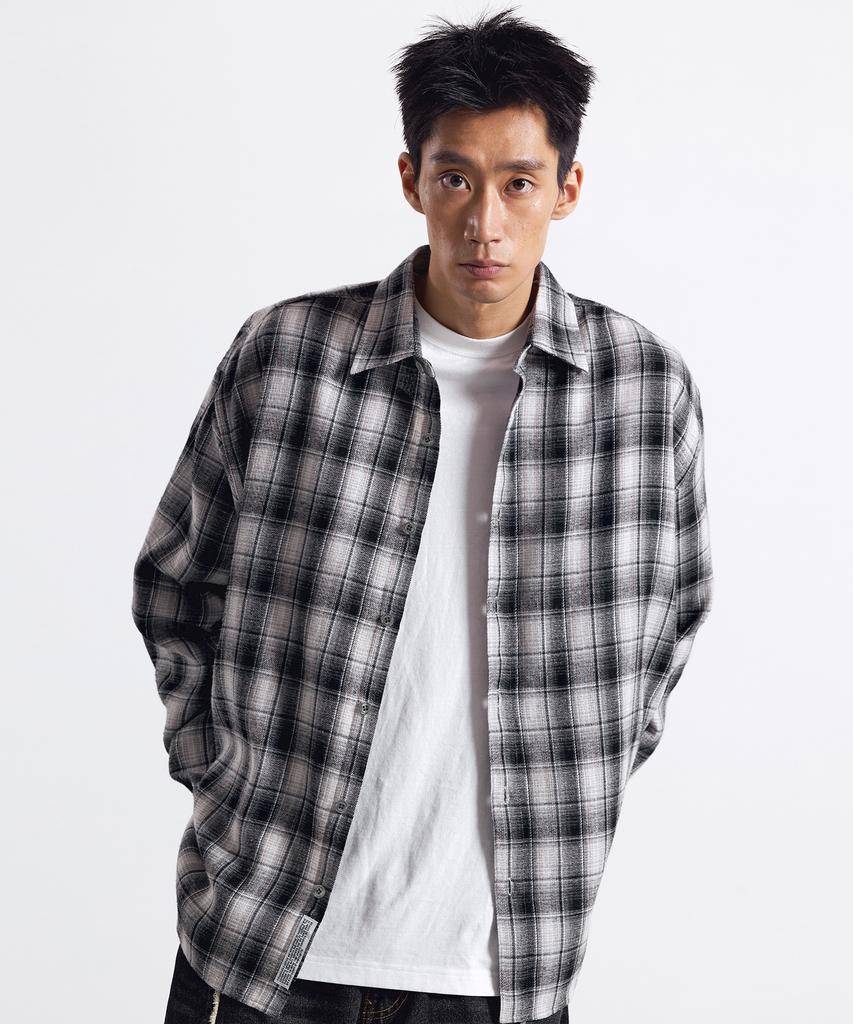 FILLUMINATE Neutral Check Shirt - Black
