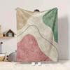 1Pc Abstract Colorful Shapes Blanket Soft And Comfortable Casual Warm Camping Travel Christmas Halloween Xmas Gift M92839
