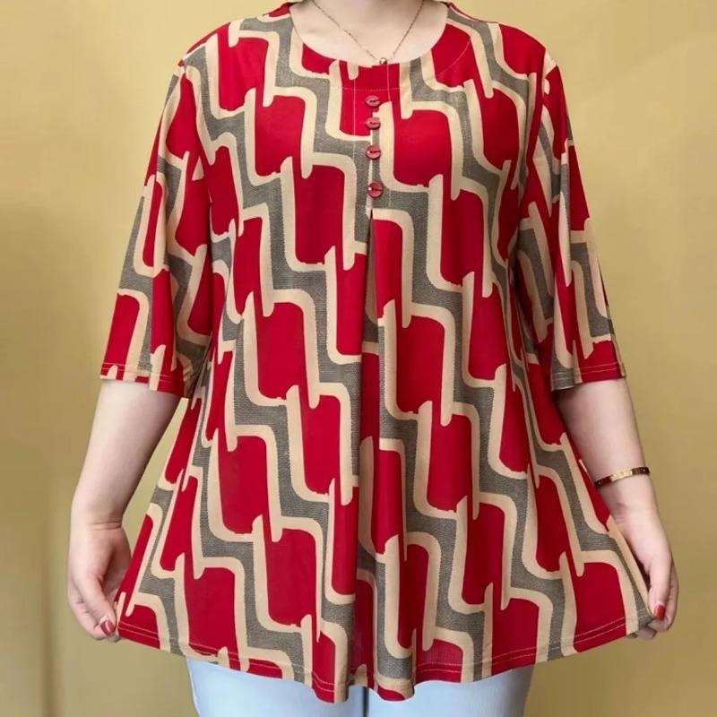 Add Fat and Wear to a Rich Lady's Bottoming Shirt Mid-sleeve Top and Small Shirt