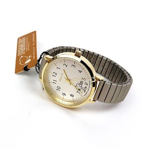 

Fieldwork Snoopy Analog Watch with Belt and Metal Band, Gold, Gray, PNT027-1, Women s