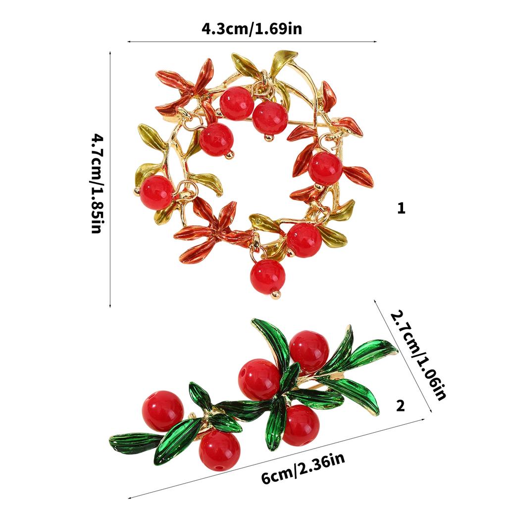 Lightweight Alloy Cranberry Brooch Fashion Accessory Pin For Everyday Wear And Stylish Occasions With Lasting Shine