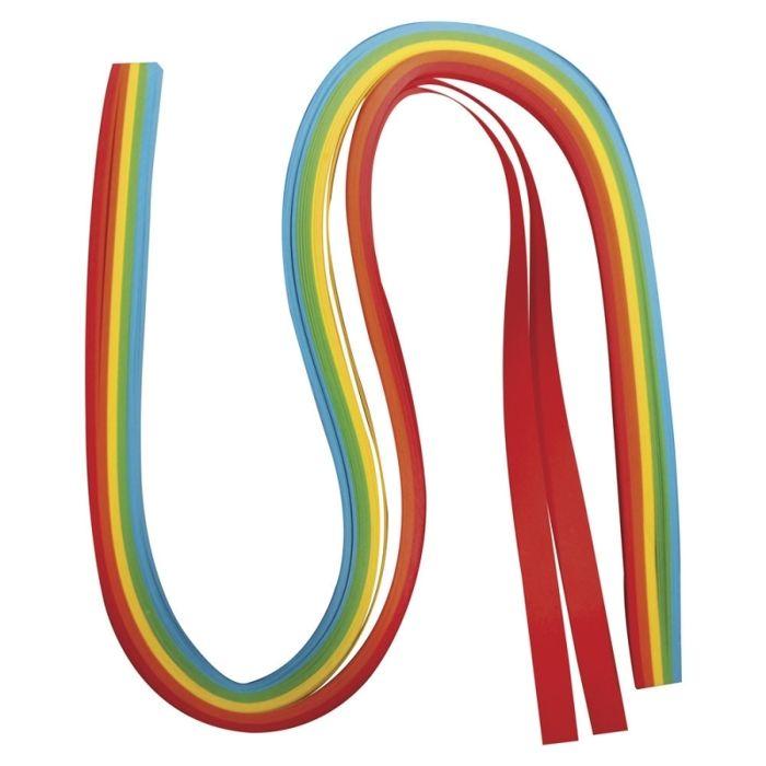 Papier pour Quilling, 50x0,9cm, 80 g/m2, 100pces, arc en ciel
