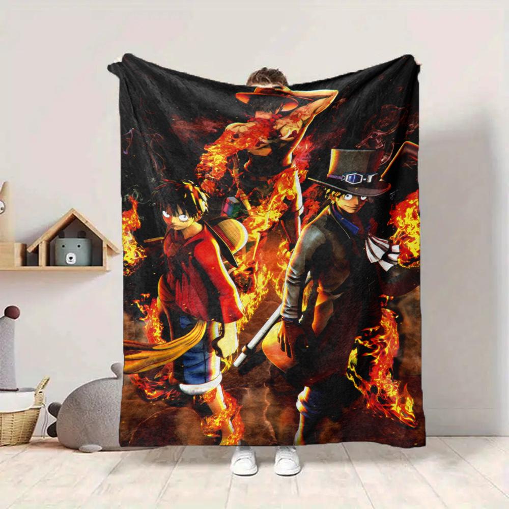 1Pc Heroes Adventure Flannel Blanket, Soft And Comfortable, Casual Warm, Camping Travel, Christmas, Halloween Xmas Gift L129