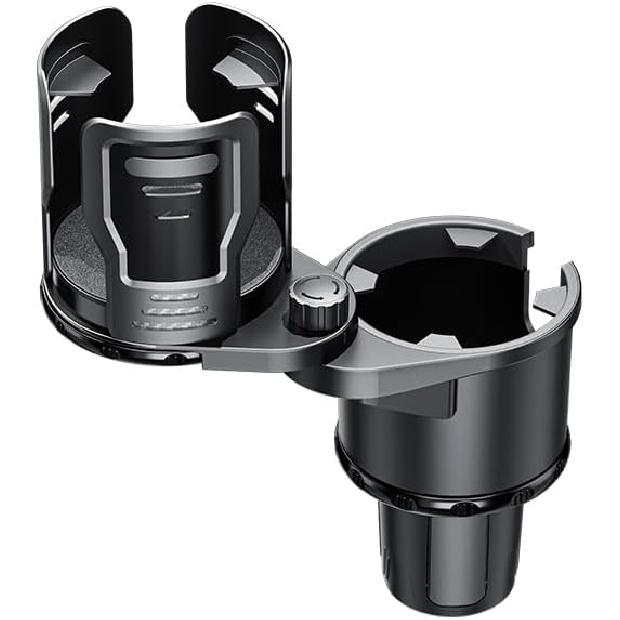 Upgrade Dual Cup Holder Expander, 2 In 1 Multifunction Cup Holder For Car With Lock, 360° Rotating Car Cup Drink Holder With Adjustable Base,