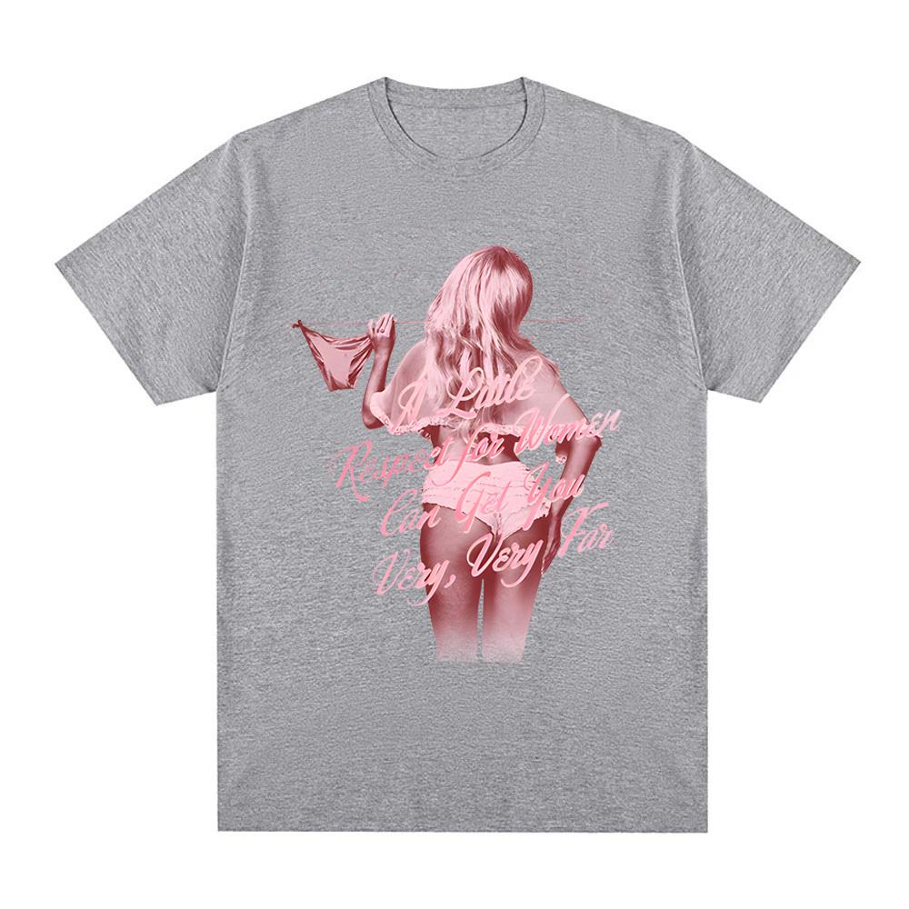Sabrina Carpenter A Little Respect for Women T-SHIRT 2025NEW Album Summer 100%Cotton High Quality Tshirt Singer's Same Style