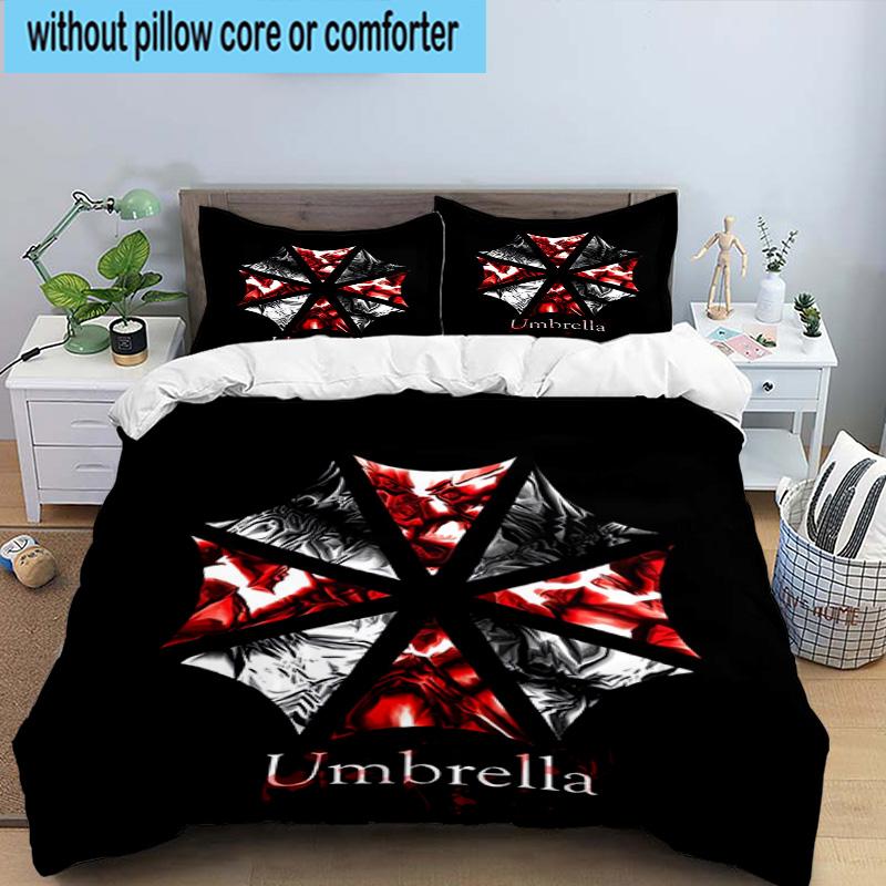 3PCS Umbrella Symbol 3pcs Bedding,Including 3PCS Duvet Cover And 2pcs Pillowcases Perfect for Christmas,Ideal for Bedroom, Dormitory