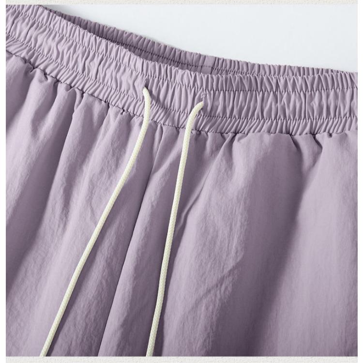 Women's High Waist Purple Workwear Pants Spring Summer Quick Dry Pants Petite American Leisure Sports Pants