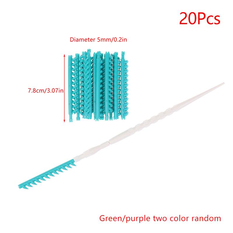 30Pcs/Set 2.3/3.3/4/5Mm Hair Root Perm Rods Bars Curlers With Clips Bangs Fluffy Salon Hair Rollers Set Hair Styling Tools
