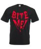 Adults Bite Me Vampire Dracula Quote Halloween Unisex Black T-Shirt