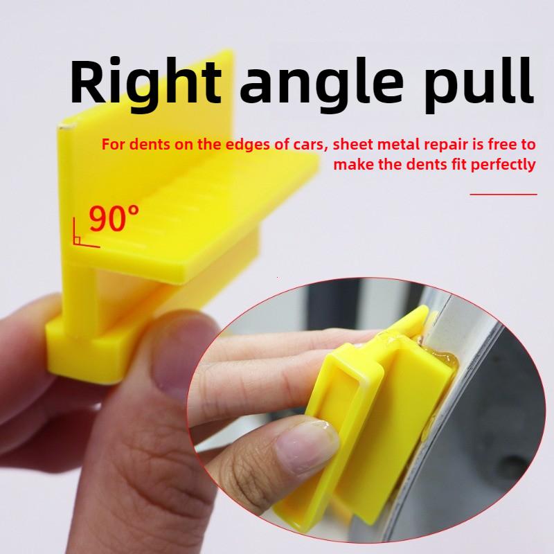 4Pcs Car Dent Repair Film Paint Dent Removal and Repair Right Plastic Puller Concave Pulling Edge Right Angle Pulling