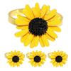 Fall Napkin Rings Sunflower for Wedding Table Settings 4Pcs Decor