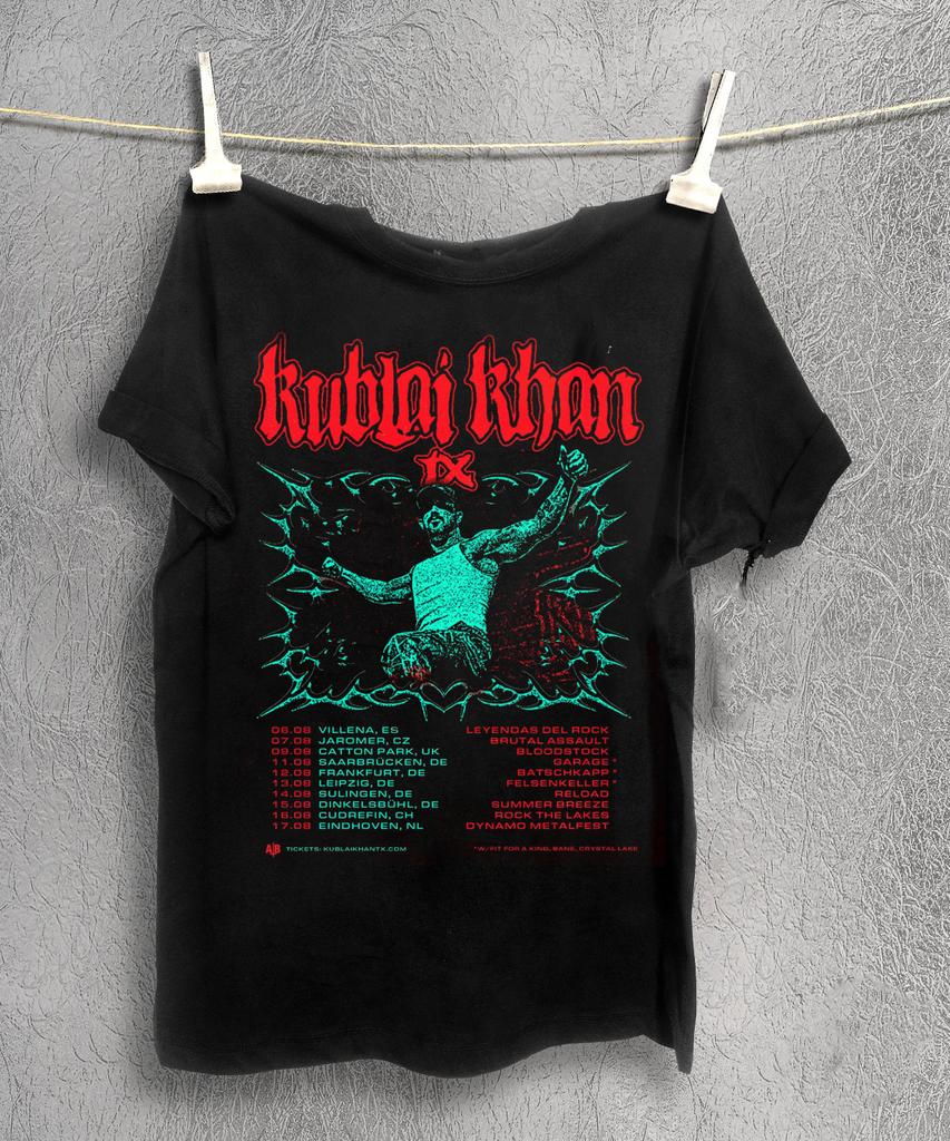 Neues Kublai Khan TX Band Tour August 2025 VOLLGRÖSSE S-5XL T-SHIRT