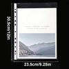 100Pcs A4 11 Holes Loose Leaf Plastic Punched Pockets Folders Documents Sheet Protectors Filing Transparent Folder Bag